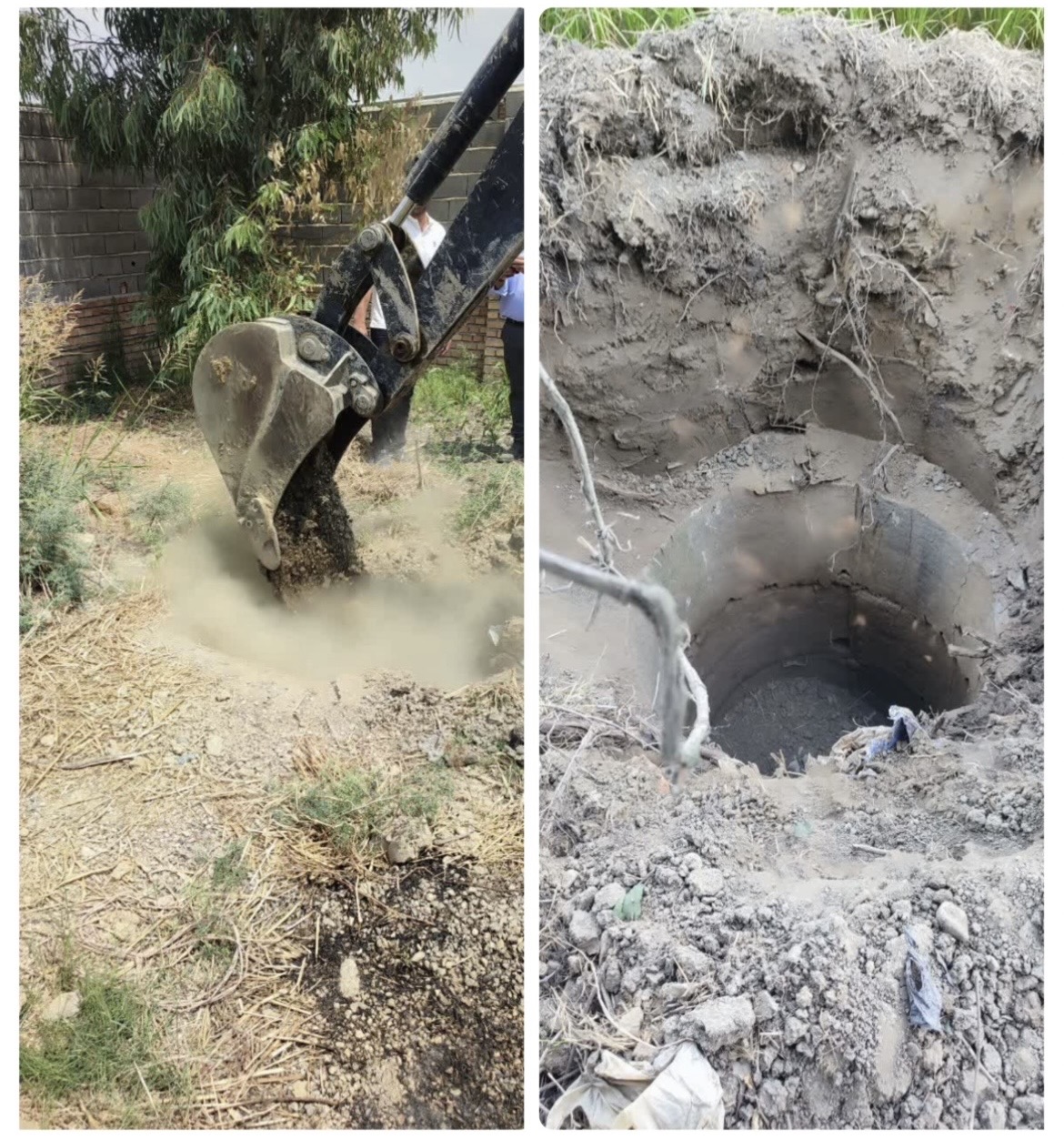 انسداد دو حلقه چاه غیرمجاز در شهرستان آزادشهر